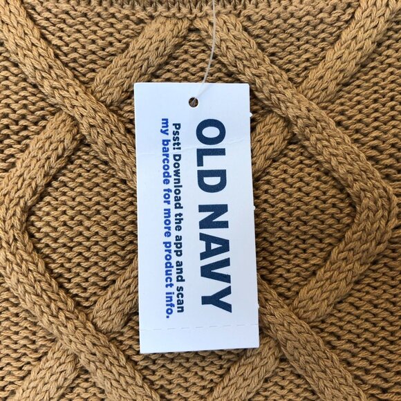 NWT Old Navy Woman's Cable Knit Sweater Size XL (14-16) Brown 100% Cotton - Picture 4 of 13